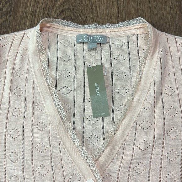 🔥🔥🔥J.Crew Light Pink Button-Up Cardigan Size: Medium🔥🔥🔥 - Picture 3 of 7